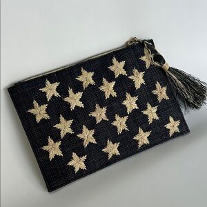 Kayu Design Woven Star Straw Clutch with Tassel